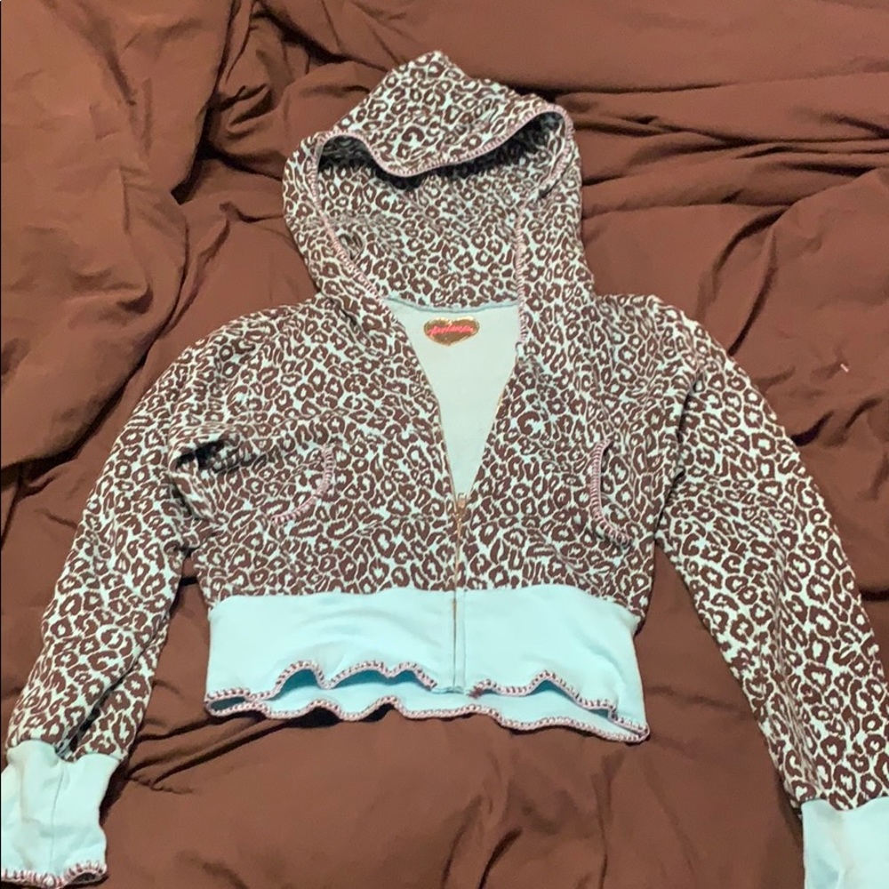 PRIMP CHEETAH ZIP UP HOODIE